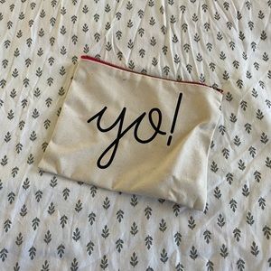 J.CREW Yo! Canvas Zip Pouch